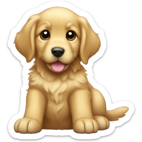 Golden Retriever puppy sticker