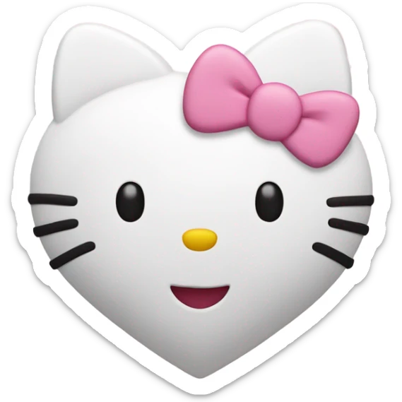 Hello kitty heart  sticker