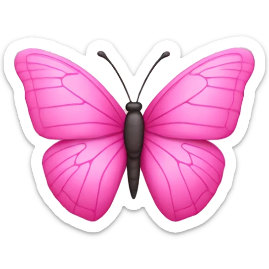 Pink butterfly sticker