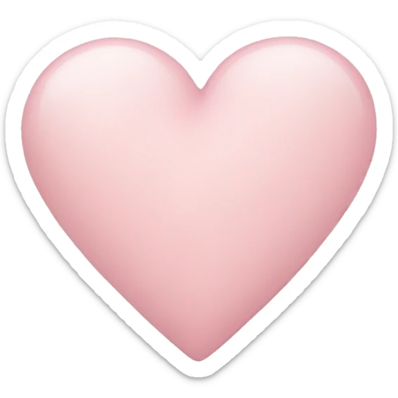 pale pink heart sticker