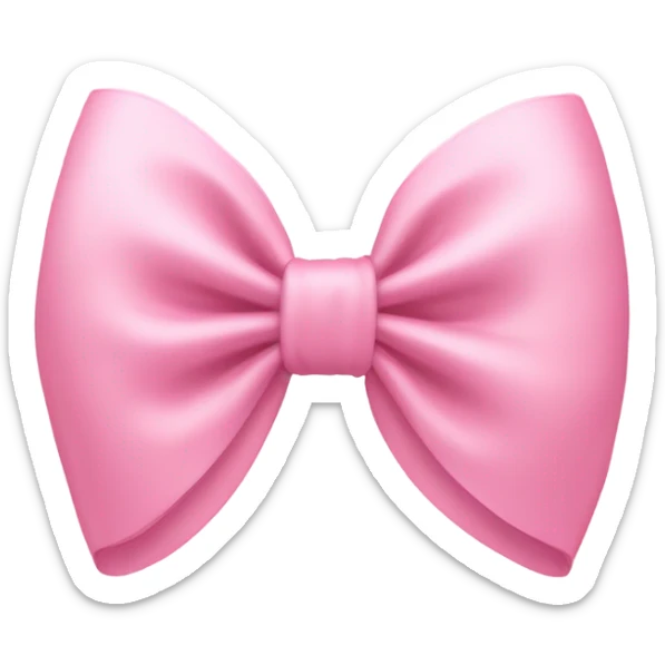 light pink bow on light pink bow sticker