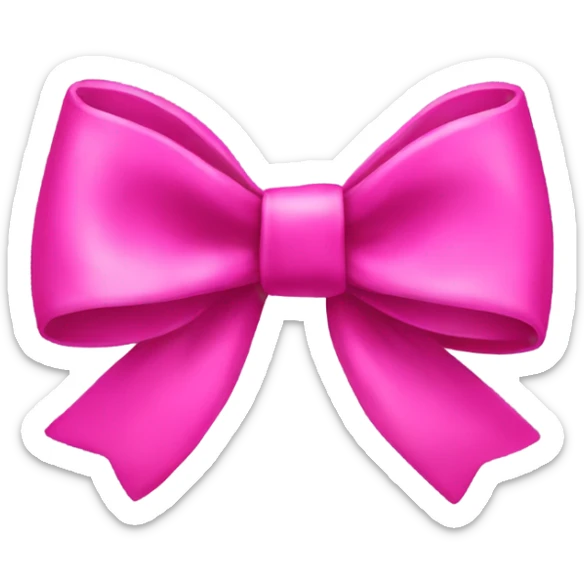 Hot pink bow  sticker