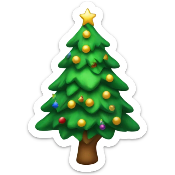 Christmas tree sticker