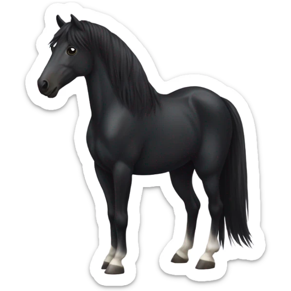 Black horse sticker