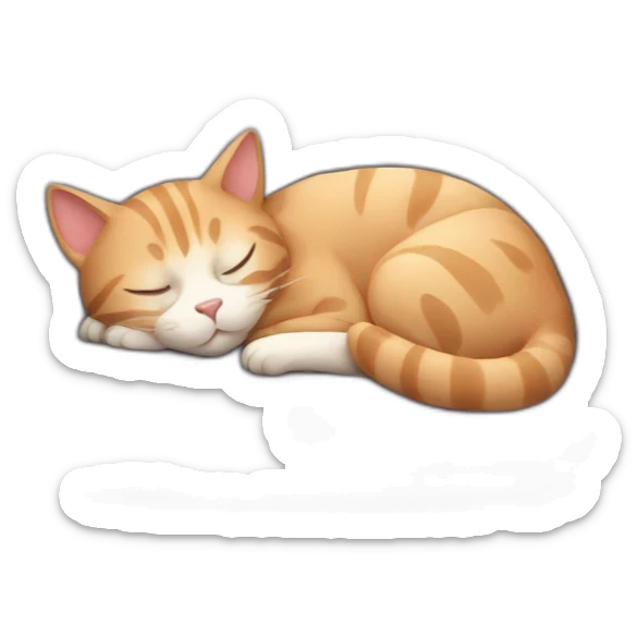 cat sleep sticker