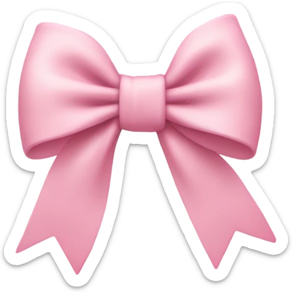 light pink bow on light pink bow sticker