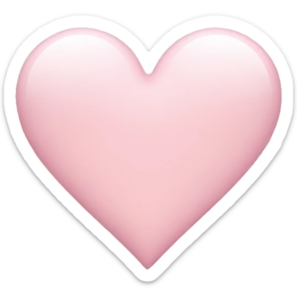 Light pink heart sticker