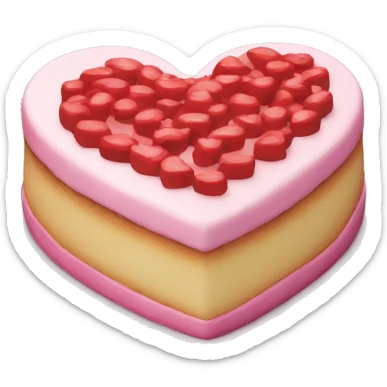 Heart shaped cake sticker