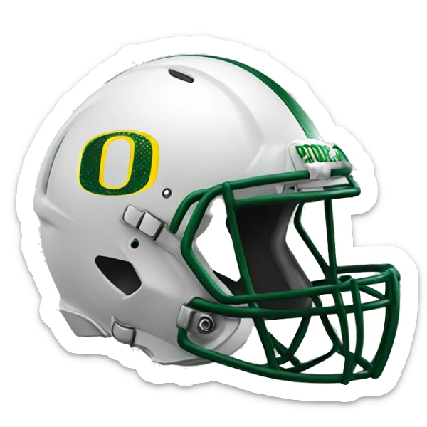 Trump wearing university of Oregon football helmet sticker