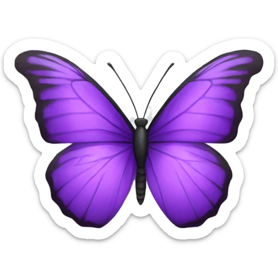 Purple butterfly sticker