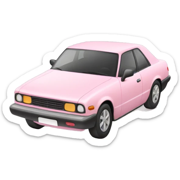 light pink car sticker