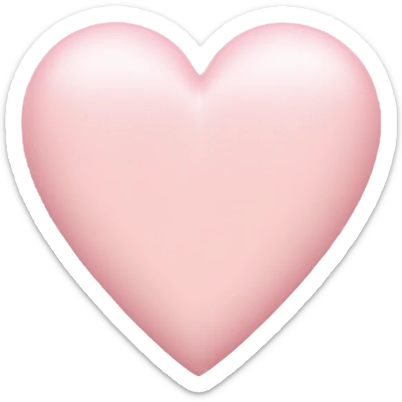 light pink heart sticker