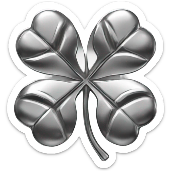 metal clover sticker