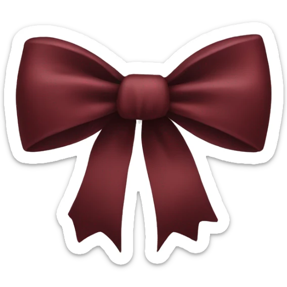 dark red bow sticker