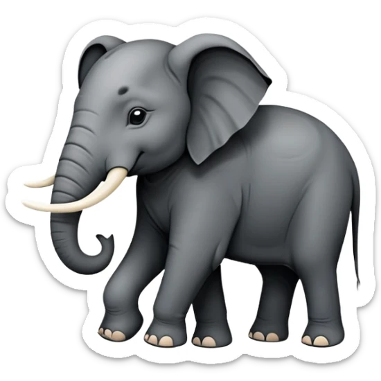 Game Of Thrones Style Elephant Sigil in square picture form, black in the internal background  sticker
