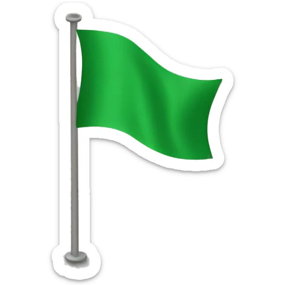 Green flag sticker