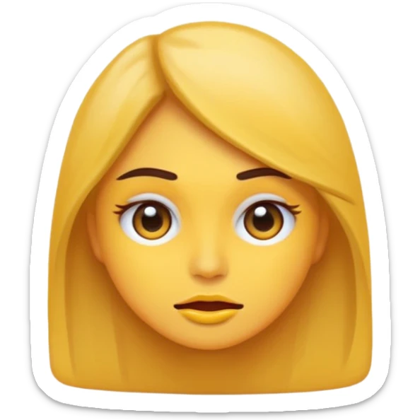 Emoji de una chica muy molesta, ceño fruncido, ojos enojados, brazos cruzados o puños apretados, expresión de frustración intensa, estilo emoji moderno y minimalista, colores planos, fondo transparente. sticker