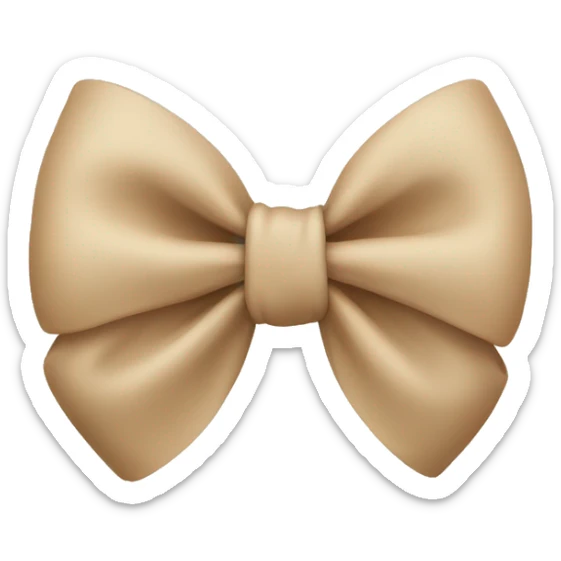 Beige bow sticker