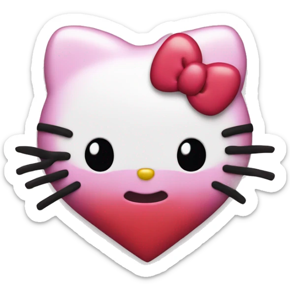 hello kitty heart sticker