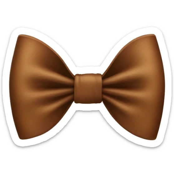 Brown bow sticker