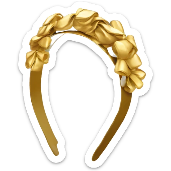 A gold headband with 2025 attached to the top of the headband no person sticker