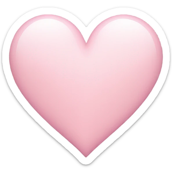 light pink heart sticker