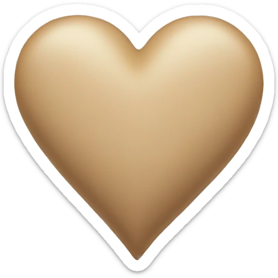Beige heart sticker