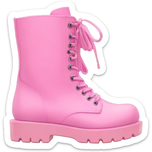 Pink platform combat boots sticker