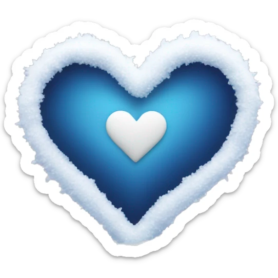 Heart in snow sticker