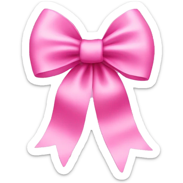Pink bow sticker