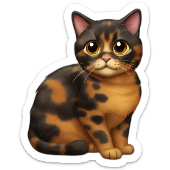 Tortoiseshell cat sticker