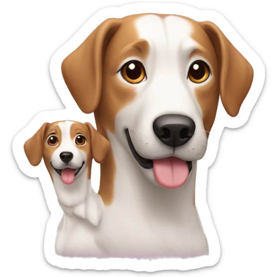 Dog with female adult sticker