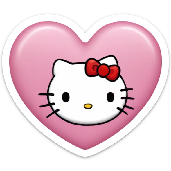hello kitty heart sticker