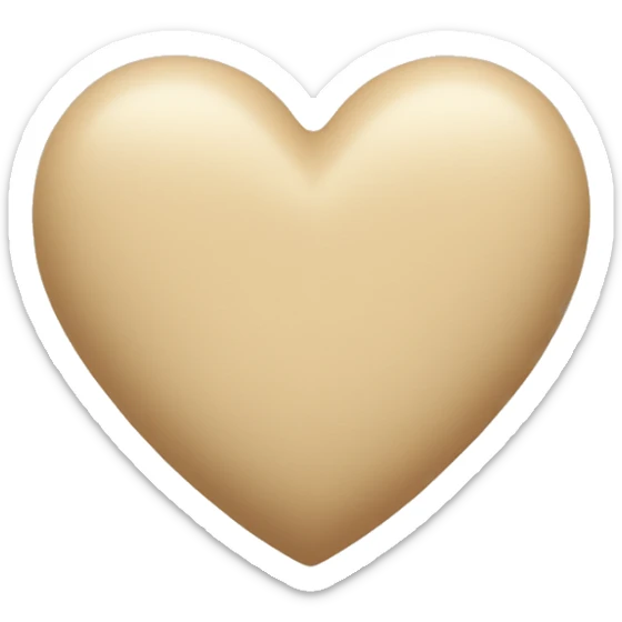 Beige heart sticker