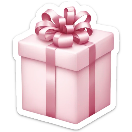 Light pink Christmas gifts under a white Christmas tree  sticker