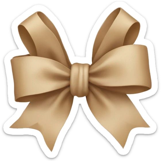 Beige bow sticker