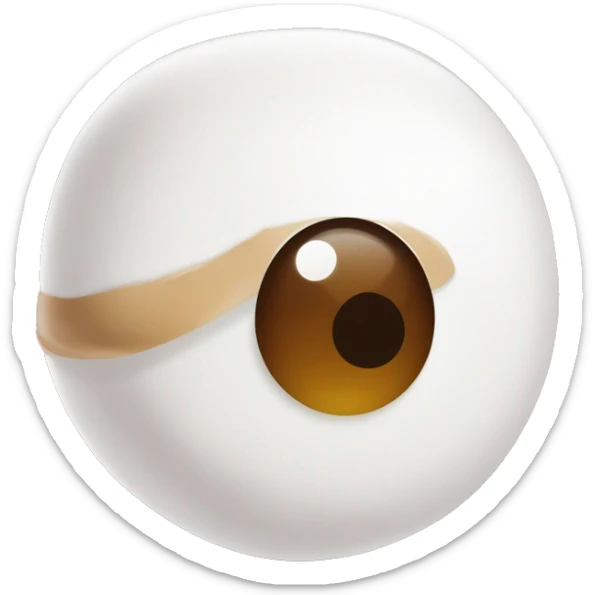 Il viso di un coniglietto molto dolce con una striscia bianca, i lati del viso marroncini, occhi azzurri sticker