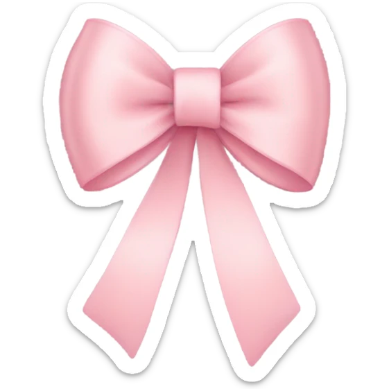 light pink ribbon bow sticker