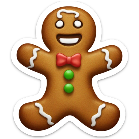 gingerbread man sticker