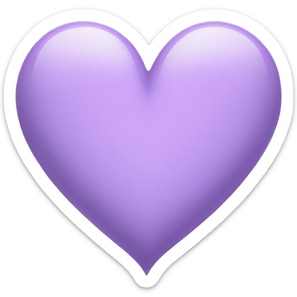 Light Purple Heart sticker