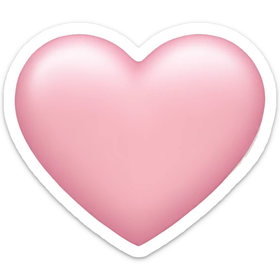 Light pink heart sticker
