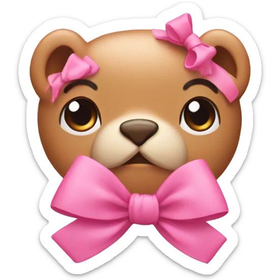 Cute pink bow  sticker