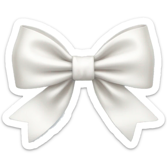 pretty white bow sticker