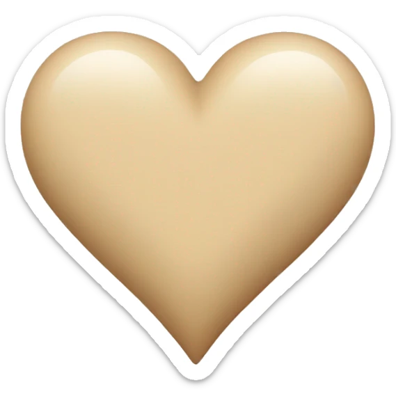 Beige heart sticker