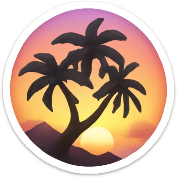 Sunset sticker