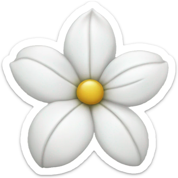 White flower sticker