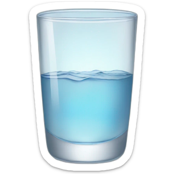 A glass of water sticker