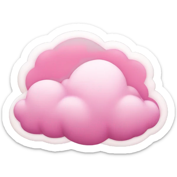 pink cloud sticker