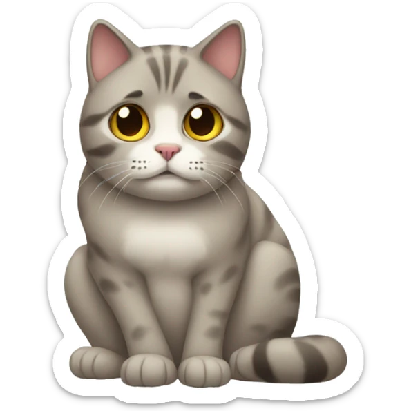 cat triste sticker