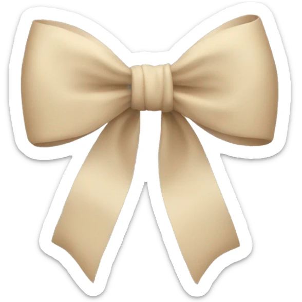 Bow beige  sticker